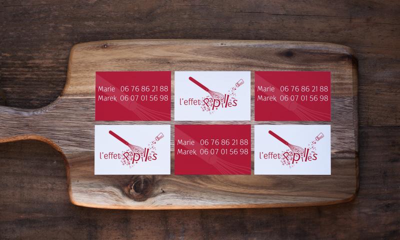 LOGO - IDENTITé VISUELLE - L'Effet Papilles - Cartes de visite - © Florian JARRIGEON - INFOGRAPHISTE - TOURS, 37 Indre-et-Loire, France